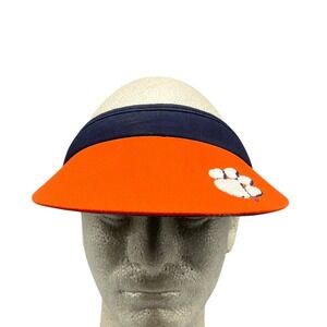 Clemson Tigers Vintage Made USA East Course Visor Mens Orange Navy‎ Game Day